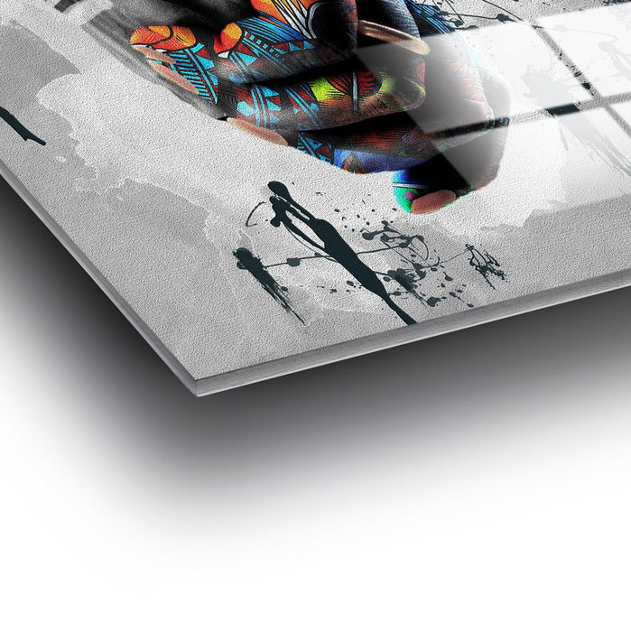 Wallity UV-799 Cuadro Decorativo de Vidrio Templado Multicolor 70 x 100 cm